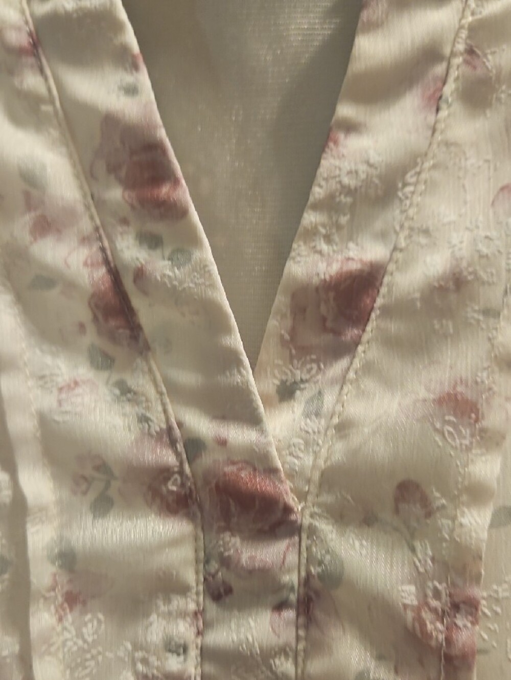 Light Pink Floral Peasant Blouse - Picture 3 of 7